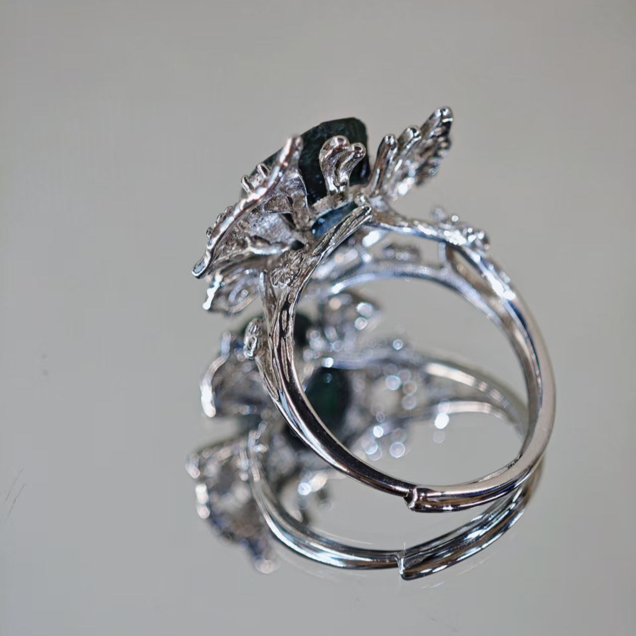 Butterfly Geode Agate Druzy Ring – 925 Sterling Silver, Handcrafted, Unique Gemstone Jewelry By LANYI